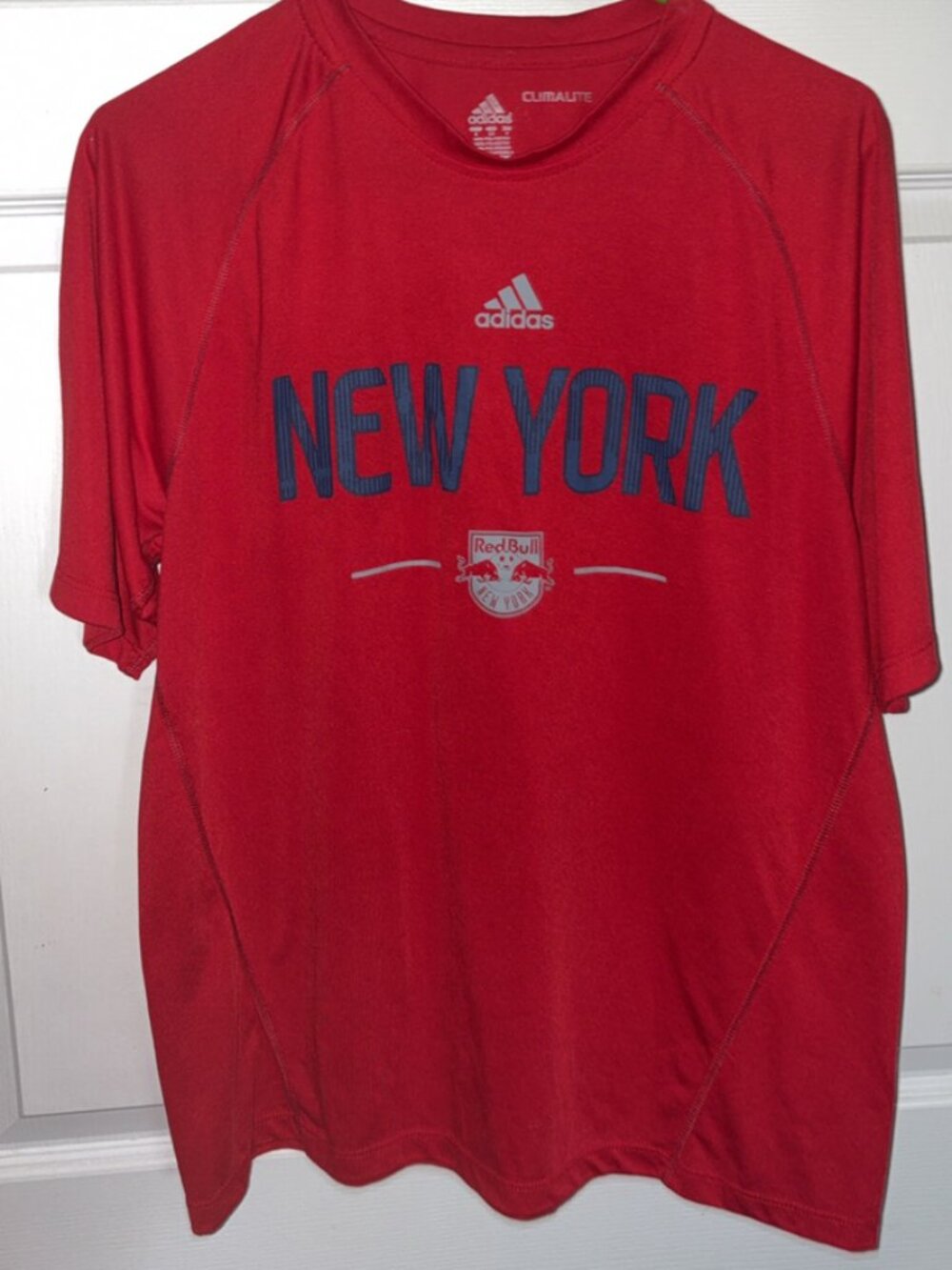 Adidas New York Red Bulls Climalite Lightweight T-Shirt Mens Small